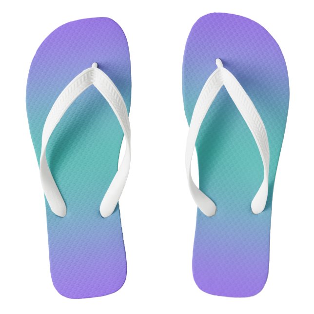 Lilac Turquoise Ombre Flip Flops (Fußbett)