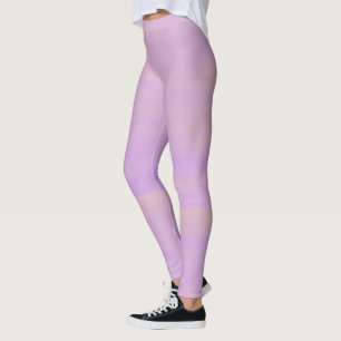 Lilac und Beige Pinselstriche Leggings