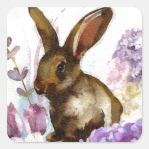 Lilac und Bunny FAA Quadratischer Aufkleber
