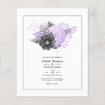 Lilac und Charcoal Floral Wedding