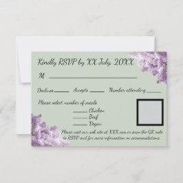 Lilac und Earthy Sage RSVP Karte