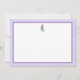 Lilac und Gingham Einladung