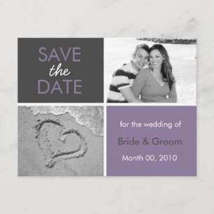 Lilac- und Grau-Save the Date-Fotokarten Save The Date