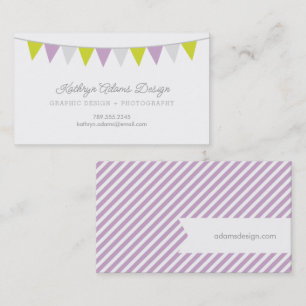 Lilac und Green Bunting Banner Visitenkarte