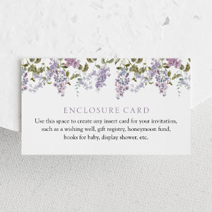 Lilac und Lavender Custom Enclosure Card Begleitkarte