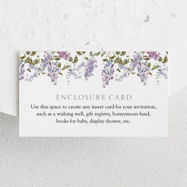 Lilac und Lavender Custom Enclosure Card Begleitkarte (Von Creator hochgeladen)
