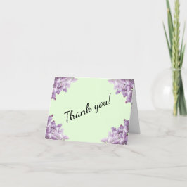 Lilac und Light Sage Danke Karte