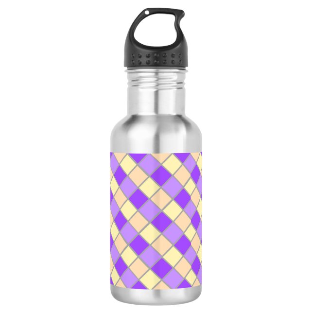 Lilac und Peach Edelstahlflasche (Vorderseite)