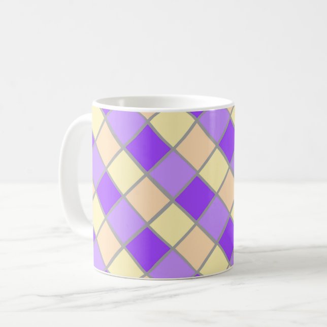 Lilac und Peach Kaffeetasse (Vorderseite Links)