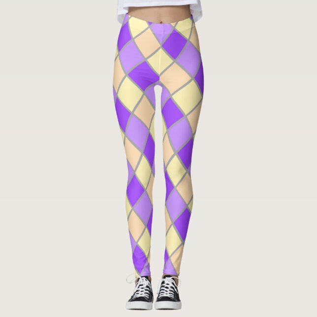 Lilac und Peach Leggings (Vorderseite)