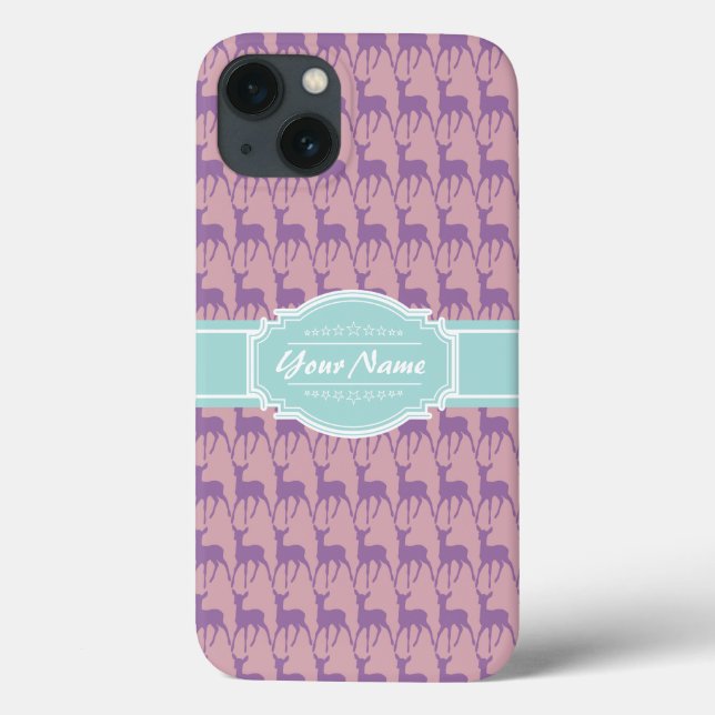 Lilac und Rosa Hirsch, Personalisierter Name der P Case-Mate iPhone Hülle (Rückseite)