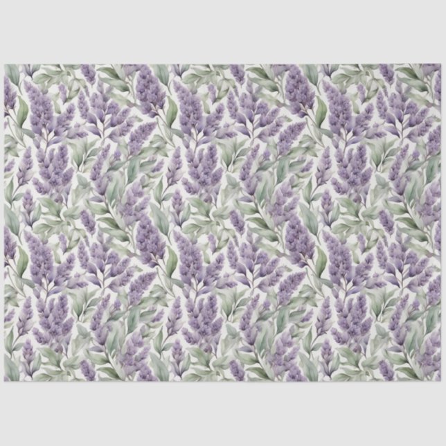 Lilac und Sage Blumendecoupage Seidenpapier (Vorderseite)