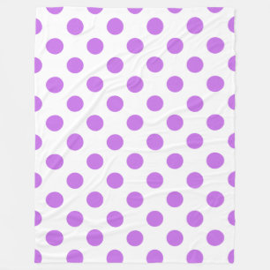 Lilac- und Weißpolka-Punkte Fleecedecke