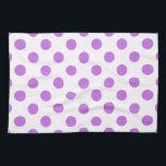 Lilac- und Weißpolka-Punkte Geschirrtuch<br><div class="desc">Lilac- und Weißpolka-Punkte</div>