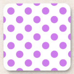Lilac- und Weißpolka-Punkte Getränkeuntersetzer<br><div class="desc">Lilac- und Weißpolka-Punkte</div>