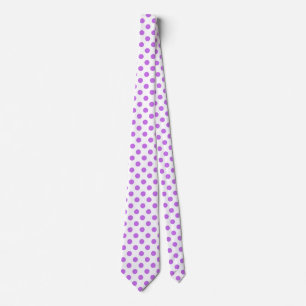 Lilac- und Weißpolka-Punkte Krawatte