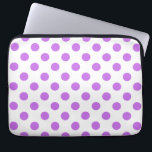 Lilac- und Weißpolka-Punkte Laptopschutzhülle<br><div class="desc">Lilac- und Weißpolka-Punkte</div>
