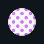 Lilac- und Weißpolka-Punkte Magnet<br><div class="desc">Lilac- und Weißpolka-Punkte</div>