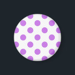 Lilac- und Weißpolka-Punkte Magnet<br><div class="desc">Lilac- und Weißpolka-Punkte</div>