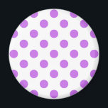 Lilac- und Weißpolka-Punkte Magnet<br><div class="desc">Lilac- und Weißpolka-Punkte</div>