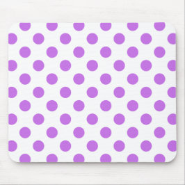 Lilac- und Weißpolka-Punkte Mousepad