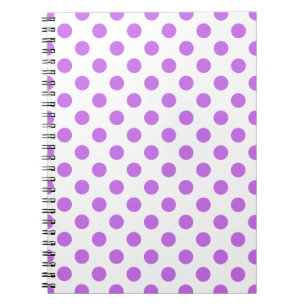 Lilac- und Weißpolka-Punkte Notizblock