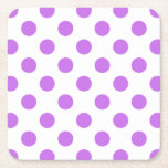 Lilac- und Weißpolka-Punkte Rechteckiger Pappuntersetzer<br><div class="desc">Lilac- und Weißpolka-Punkte</div>