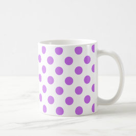 Lilac- und Weißpolka-Punkte Tasse