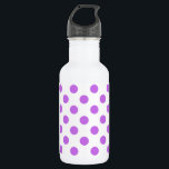 Lilac- und Weißpolka-Punkte Trinkflasche<br><div class="desc">Lilac- und Weißpolka-Punkte</div>