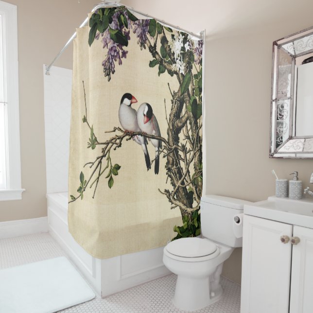 Lilac und White Syringa Kunst Duschvorhang (Beispiel)