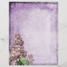 Lilac Vintag Floral Parchment