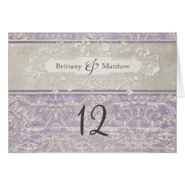 Lilac Vintag French Regency Lace Etched Wedding