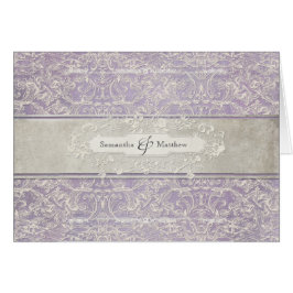 Lilac Vintag French Regency Lace Etched Wedding