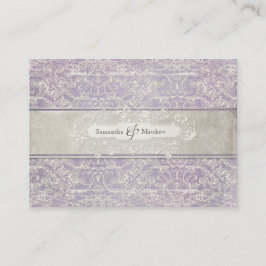 Lilac Vintag French Regency Lace Etched Wedding Begleitkarte