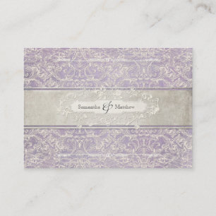 Lilac Vintag French Regency Lace Etched Wedding Platzkarte