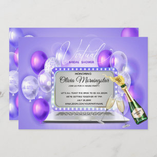 Lilac Virtual Brautparty Celebration Notebook Einladung