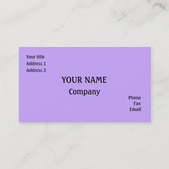 Lilac Visitenkarte (Vorderseite)