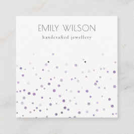 Lilac Watercolor Confetti Stud Earring Display Quadratische Visitenkarte