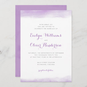 Lilac Watercolor Dip Hochzeit Einladung