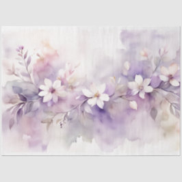 Lilac Watercolor Floral 18b Decoupage Seidenpapier