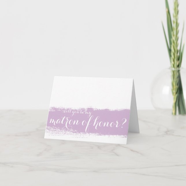 Lilac Watercolor | Seien Sie meine Ehrenkarte Einladung (Vorderseite)