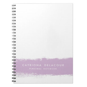 Lilac Watercolor Splash Personalisiertes Notebook Notizblock