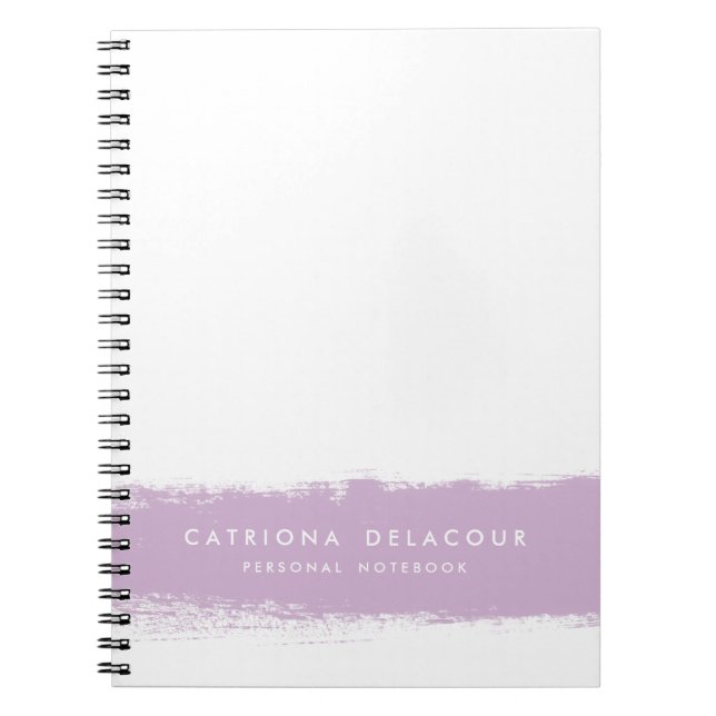 Lilac Watercolor Splash Personalisiertes Notebook Notizblock (Vorderseite)