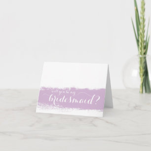 Lilac Watercolor   Werden Sie meine Bridesmaid-Kar Einladung