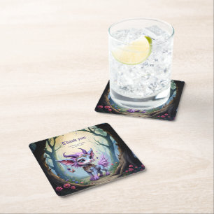 Lilac Whisper – Enchanted Forest Guardian Rechteckiger Pappuntersetzer