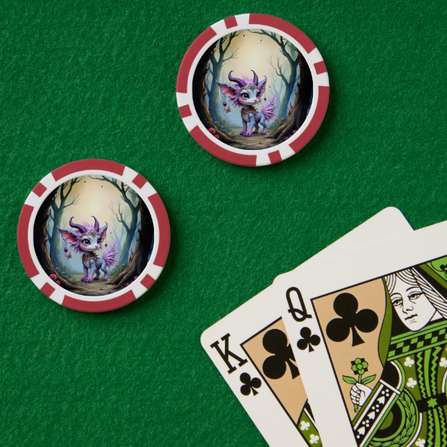 Lilac Whisper – Enchanteter Waldhüter.  Pokerchips (Pokertisch (doppelt))