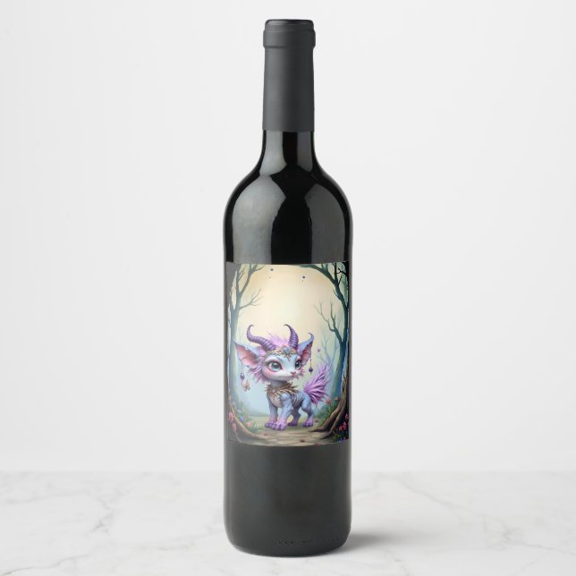 Lilac Whisper – Enchanteter Waldhüter.  Weinetikett (Vorderseite)