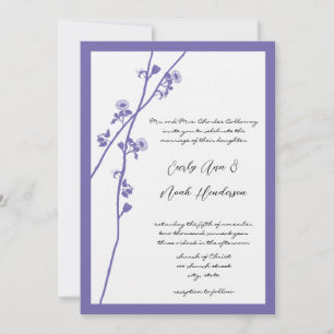 Lilac Wild Blume Branch Wedding Invites Einladung