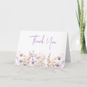 Lilac Wild Blume Brautparty geflochten Dankeskarte