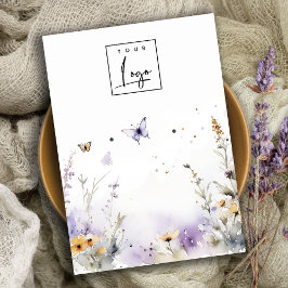 Lilac Wildblume Butterfly Oring Logo-Display Visitenkarte